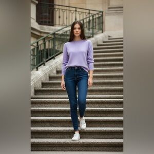 Cashmeritaly First Class Lavender Knit Sweater – Made in Italy – Size S